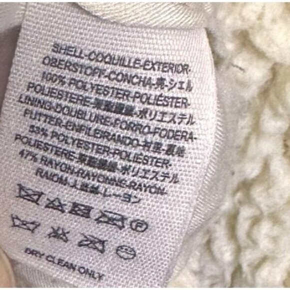 Free People Teddy Sherpa Pea Coat Oatmeal XS Cozy & Soft Double Breasted Jacket - Picture 11 of 11